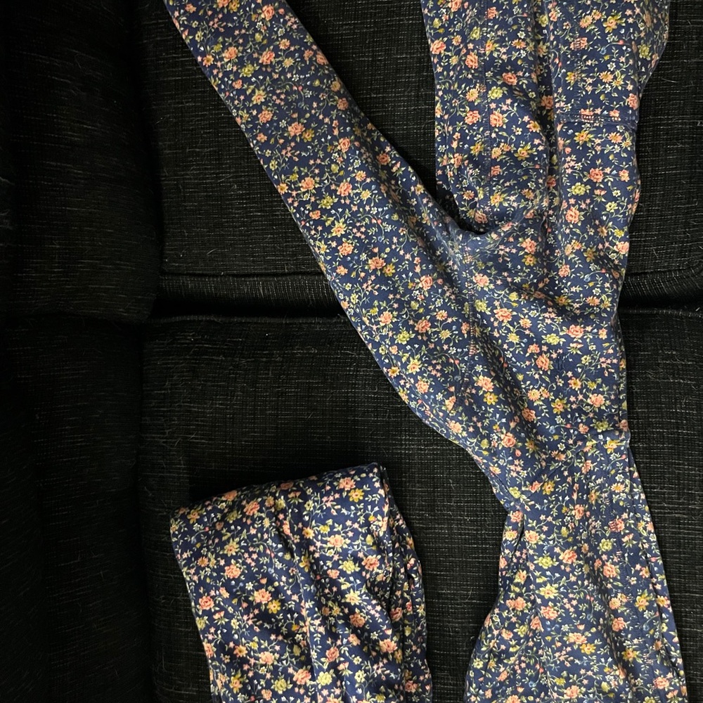 Floral Print Blue Scarf